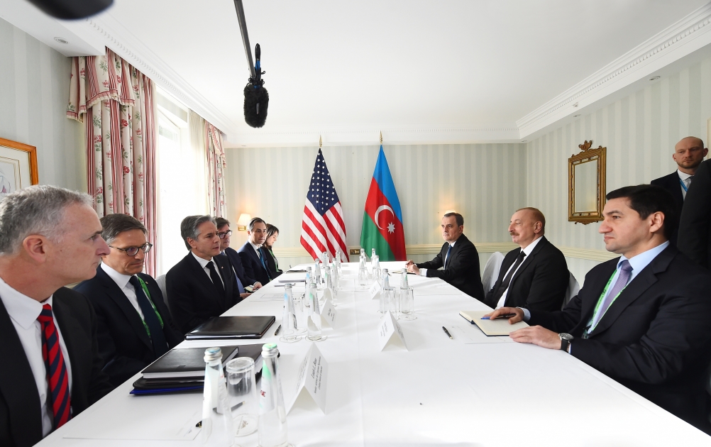  President of Azerbaijan Ilham Aliyev met with U.S. Secretary of State Antony Blinken in Munich 