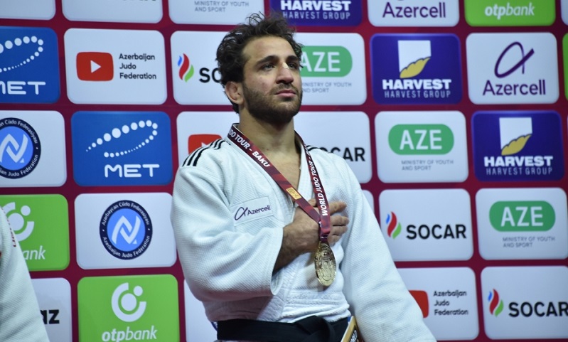 Azerbaijani judoka Hidayat Heydarov crowned Grand Slam title in Baku