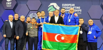 Azerbaijani weightlifter wins three European gold medals