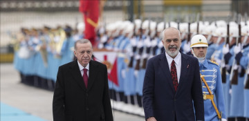 Turkish president welcomes Albanian prime minister in Ankara