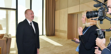 President Ilham Aliyev interviewed by Euronews TV channel
