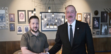 Ukraine's President congratulated President Ilham Aliyev on his landslide victory in the elections