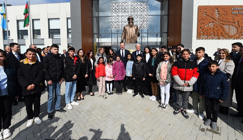 Azerbaijani and Kazakh presidents attend opening ceremony of Kurmangazy Children's Creativity Center in Fuzuli