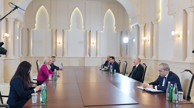 President Ilham Aliyev receives Serb Member of Presidency of Bosnia and Herzegovina Željka Cvijanović