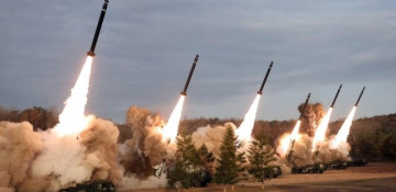 North Korea holds firing drill using super-large multiple rocket launchers