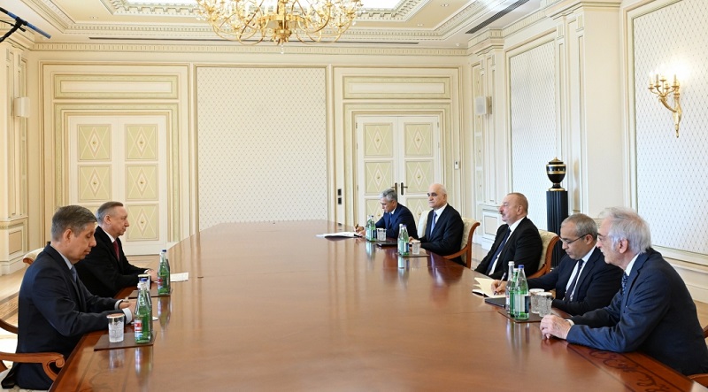 President Ilham Aliyev receives Saint Petersburg Governor