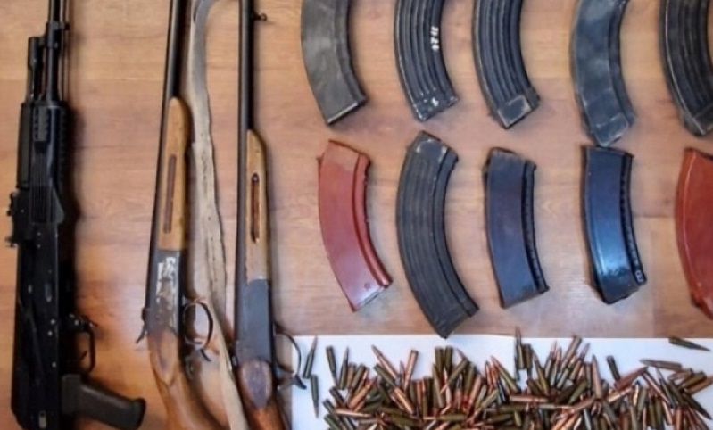 Azerbaijani police again seize weapons, ammunition abandoned by Armenians in Khankendi