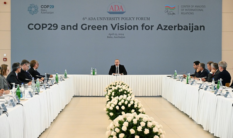 President Ilham Aliyev attends int’l forum themed “COP29 and Green Vision for Azerbaijan” 