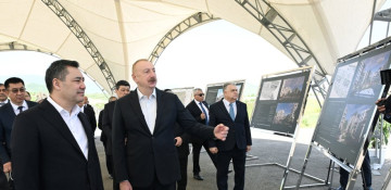 Presidents of Azerbaijan and Kyrgyzstan visited devastated areas of Fuzuli city and viewed master plan of the city