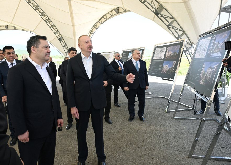 Presidents of Azerbaijan and Kyrgyzstan visited devastated areas of Fuzuli city and viewed master plan of the city