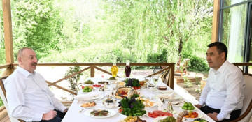 Presidents of Azerbaijan and Kyrgyzstan had joint dinner