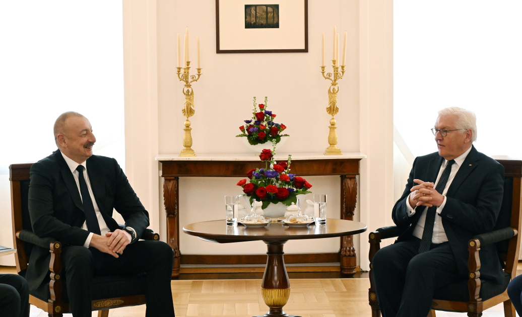 President Ilham Aliyev, President Frank-Walter Steinmeier hold expanded meeting in Berlin