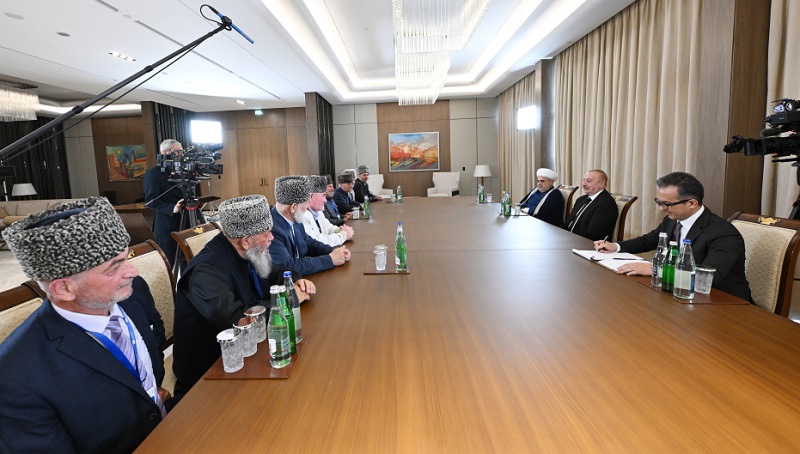 President Ilham Aliyev receives delegation consisting of Muftis of Russia’s North Caucasus region